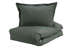 Borås sengetøj - 140x220 cm - Vito green - Sengesæt i 100% bomuldssatin - Borås Cotton sengelinned